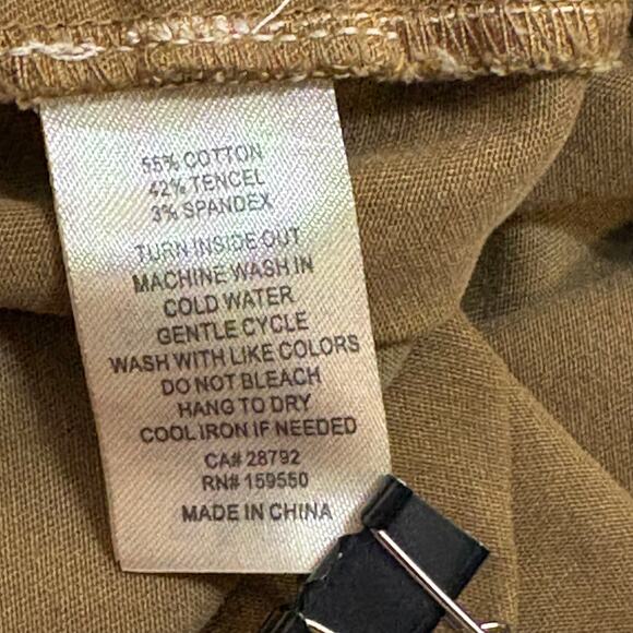 Joie Tan Tencel High Rise Straight Leg Cargo Pants 10 - Picture 10 of 14